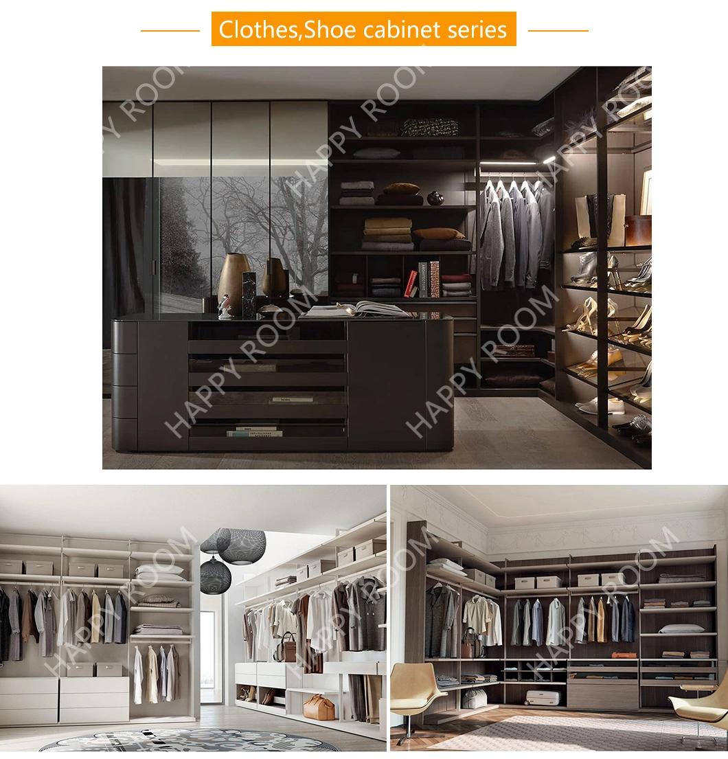 2021 Happyroom Modern Wooden Grain Aluminum Cabinet Furniture for Kitchen