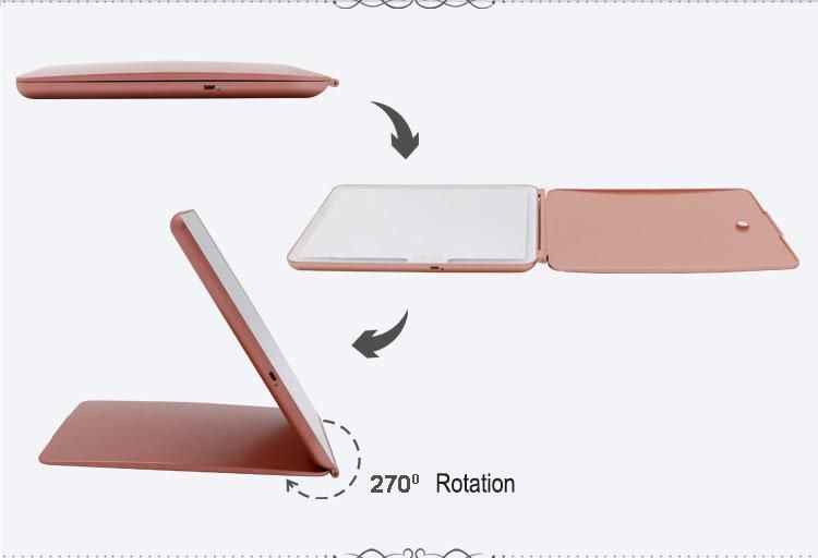 USB Rechargeable Single Side Desktop Travel Fold LED Makeup Mirror