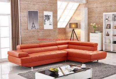 Modern Italy Genuine Leather European Style Corner L Shape Living Room Sectional Sofa