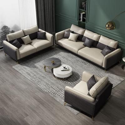 Modern Europe Living Room Sofa Italy Style Techlonogy Leather 1+2+3 Seat Settee Sofa Sets