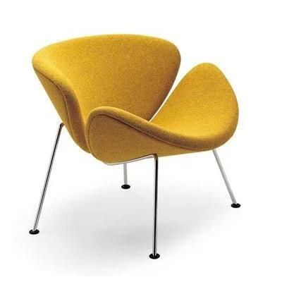 Fabric Pierre Paulin Chair with Chrome Steel Base