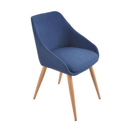 Wood Leg Breathable Fabric Thickened Cushion Seat Dining Room Chairs