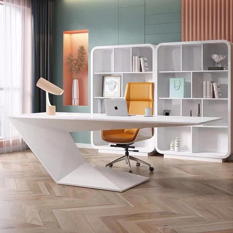 Computer Design Commercial Home Furniture Manager Executive Office Desk with Side Cabinet