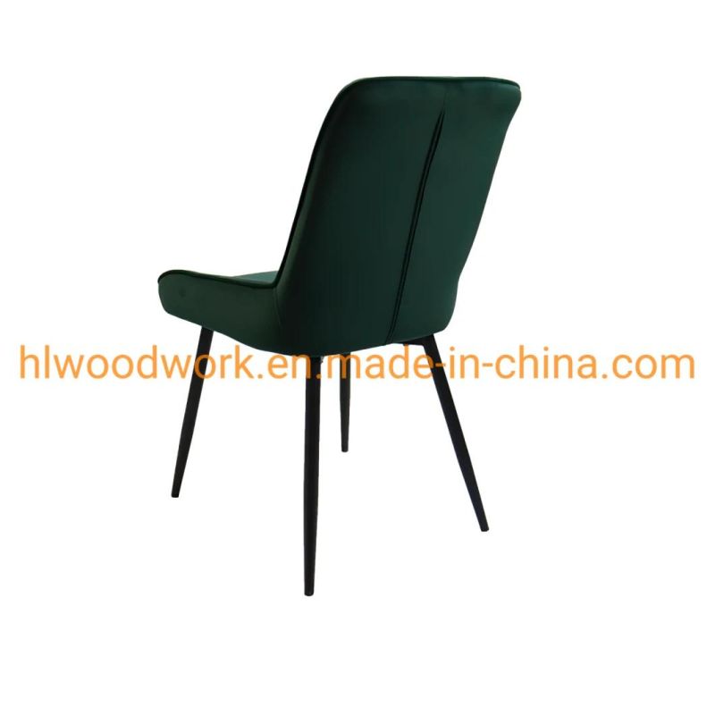 Modern Style Velvet Cushion Home Furniture Nordic Denmark Mark Polish Style Dining Chair Hotel Metal Restaurant Dining Banquet Event Chair