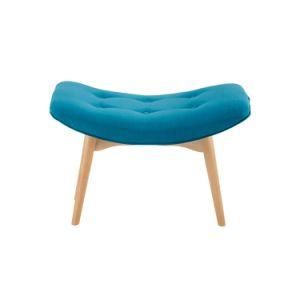 Modern Wooden Fabric Home Hotel Office Living Room Furniture Concave Footstool Kids Ottoman Dining Chair