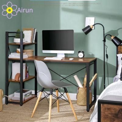 Wooden Modern Compact Corner Computer Desk Bedroom Furniture Table with Storage Shelves