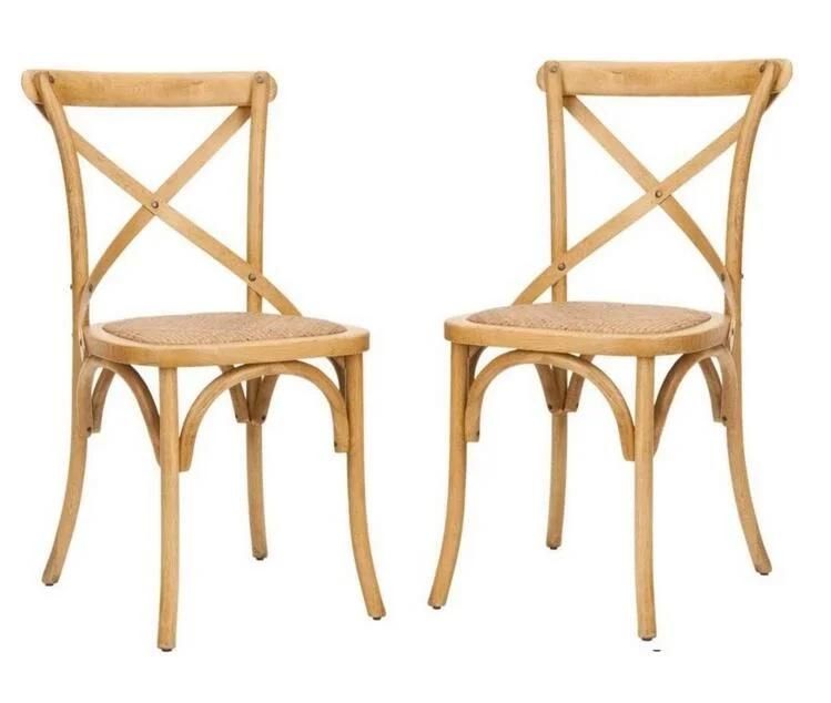 Hotel Furniture Solid Wood Cross Back Chair for Wedding