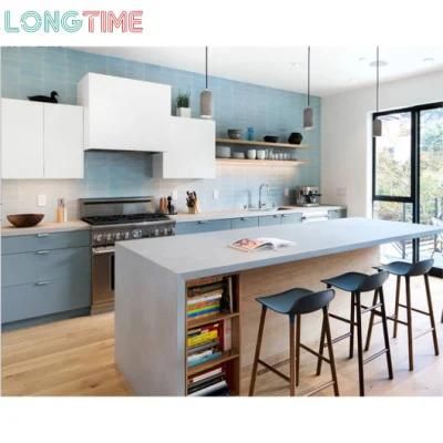 Fashionable High Gloss Waterproof Lacquer Kitchen Cabinets with Island