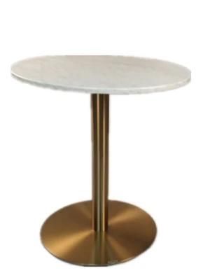 Modern Style Home Furniture Metal Base Wooden Top Dining Tables