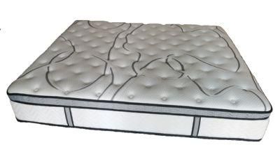 Customized Modern Euro Top Gel Memory Foam Pocket Spring Mattress with Latex Eb15-18 Single Size for Hotel