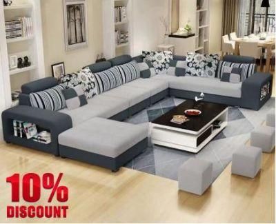 Modern Fabric Living Room Home Office Furniture Corner U Shape Leisure Sectional Sofa