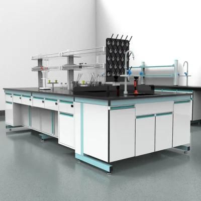 High Quality Wholesale Custom Cheap Biological Steel Laboratory Bench Workstation, Durable Biological Steel School Lab Furniture/