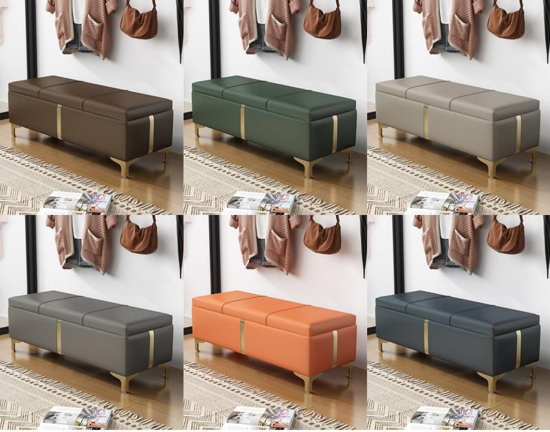 Modern Home Furniture Bench Footrest for Shoes Can Stored Cabinet Living Room Furniture Set