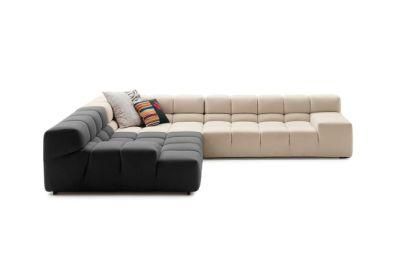 American Market Modern Style Black Color Corner Fabir Sofa Living Room Furniture