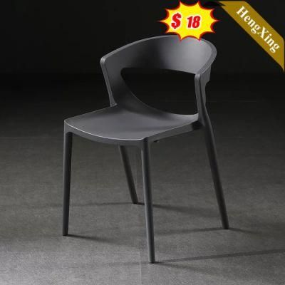 Outdoor Fashion Household Modern Simple PP Integrated Plastic Backrest Dining Chair