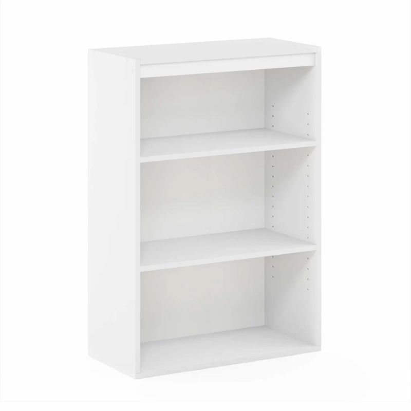 3-Tier Open Shelf Bookcase, White