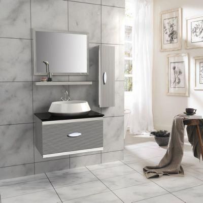 Stainless Steel Metal Wall Mounted Bathroom Set Vanity Cabinet Furniture