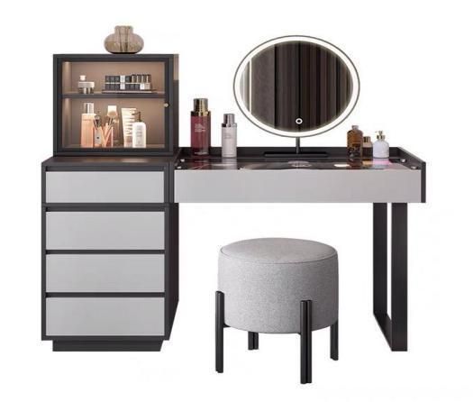 Luxurious Home Hotel Mirror Dresser Wood Makeup Desk Dressing Table