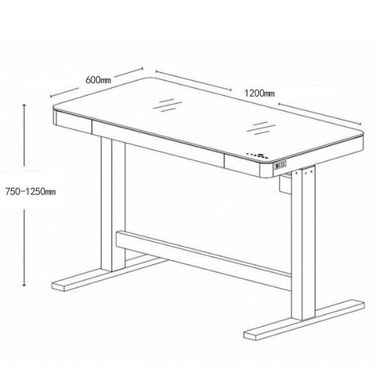 High Desk with Drawers for Home Office