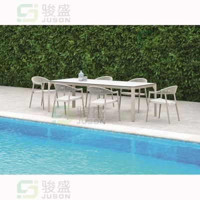 Hot Sale Hotel Furniture Living Room Dining Set Modern Outdoor Rattan Chair Patio Wicker Dining Chair Garden Set Table and Chair