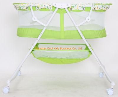 Adjustable Baby Bed with Canopy and Rocking Function