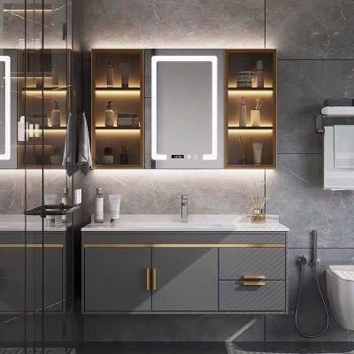 Light Luxury Rock Plate Bathroom Vanity Modern Simple Cabinet Combination Bathroom Intelligent Mirror