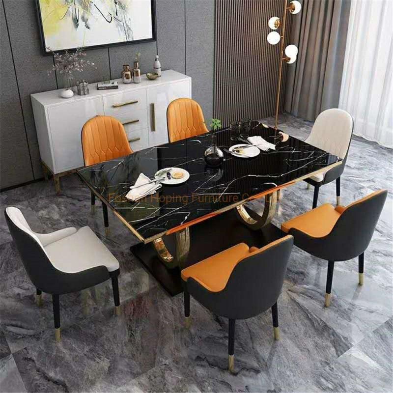 Dining Room Furniture Dining Table Set Dining Furniture Restaurant Furniture Low Price Wedding Furniture Stainless Steel Chair with Oval Back Dining Chairs