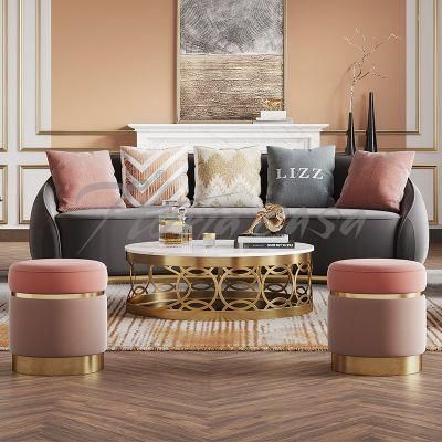 Traditional Modern Genuine Leather Living Room Couch Luxury Home Fabric Sofa
