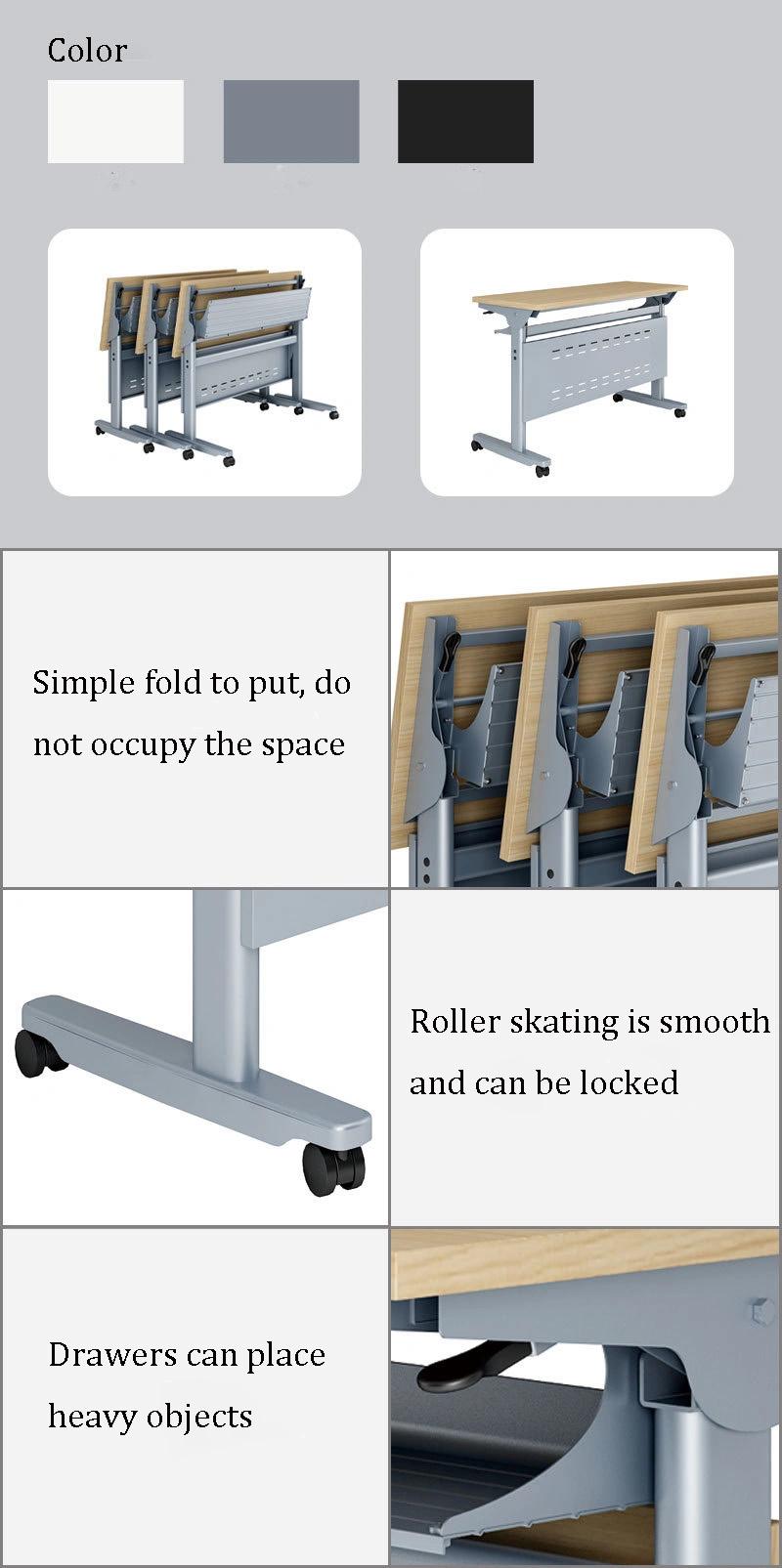 Elites Modern Hot Sale High Qualitymodern Office Use Movable Staff Training Table