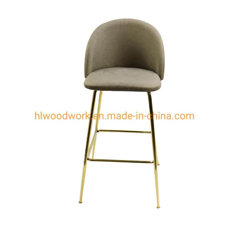 Bar Stools New Home Tall Nordic Metal Luxury Gold Velvet Kitchen Leather High Modern Chair Cheap Furniture Bar Stools with Back Barstool Barchaie