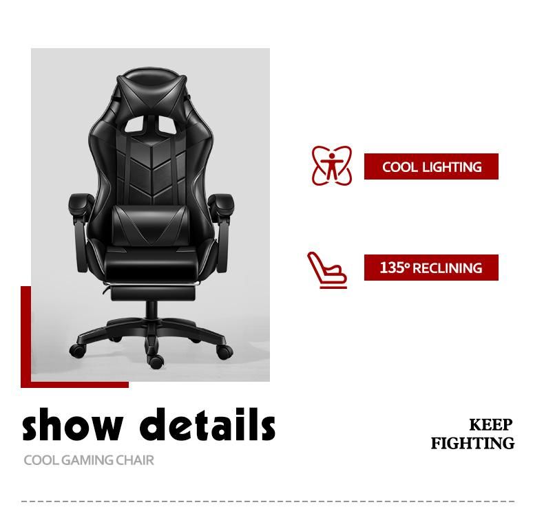 Top Sale China Manufacturer Fast Delivery Swivel Racing Computer Game Silla Gamer Gaming Chair with Legrest