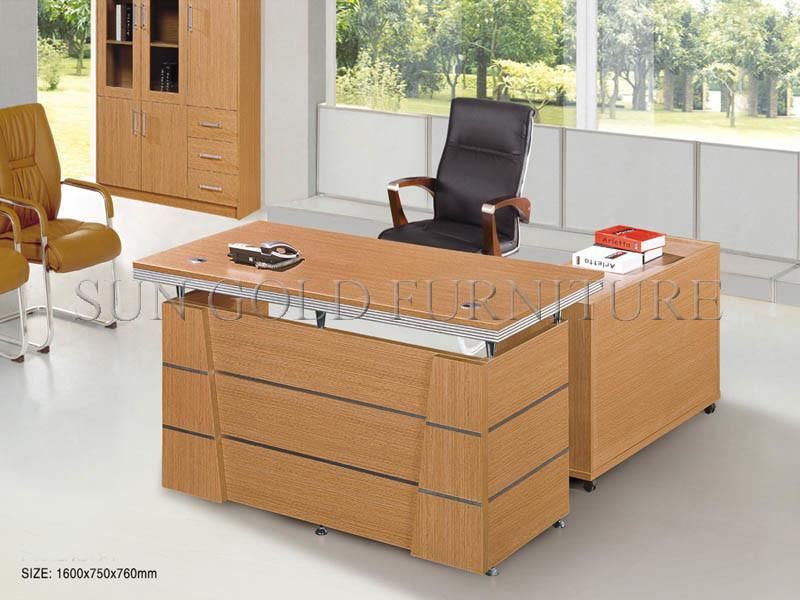 Cheap Price Popular Steel Leg Office Table with File Rack Office Furniture (SZ-OD138)