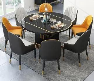 Luxury Modern Dining Room Furniture Dining Table with Stainless Steel