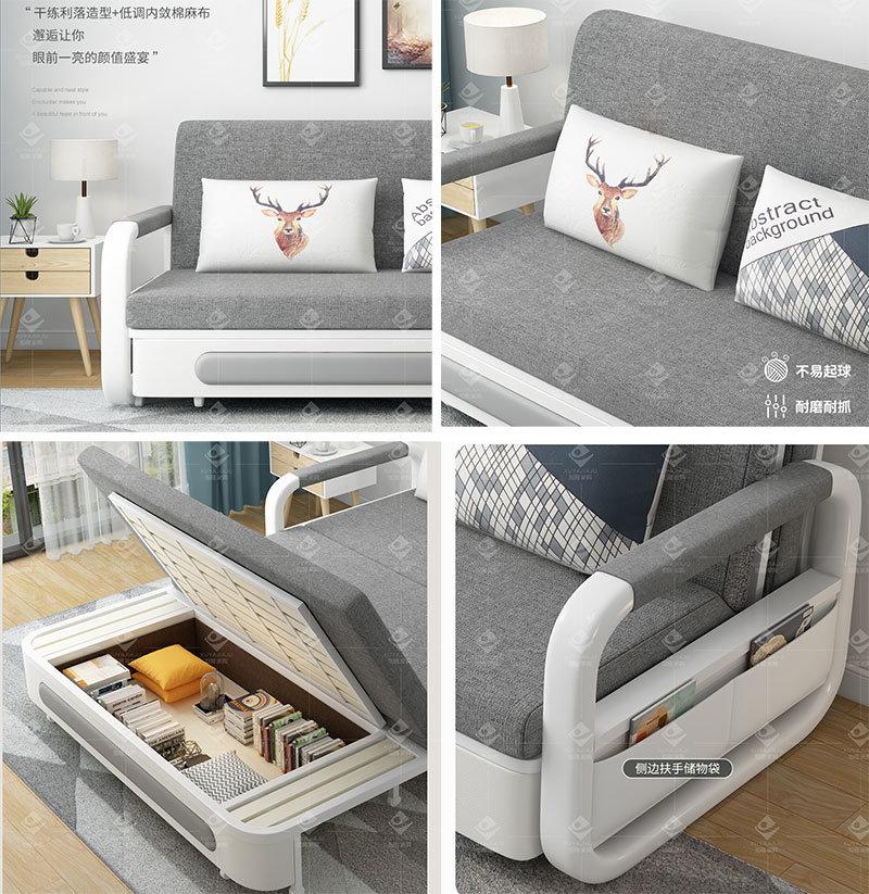 American Style Multi-Functional Hotel Sleeper Sofa Modern Design Lounge Salo Sofa Folding Leather Sofa Bed