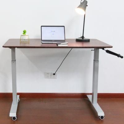 New Design Manual Adjustment Office Furniture Metal Wooden Desk