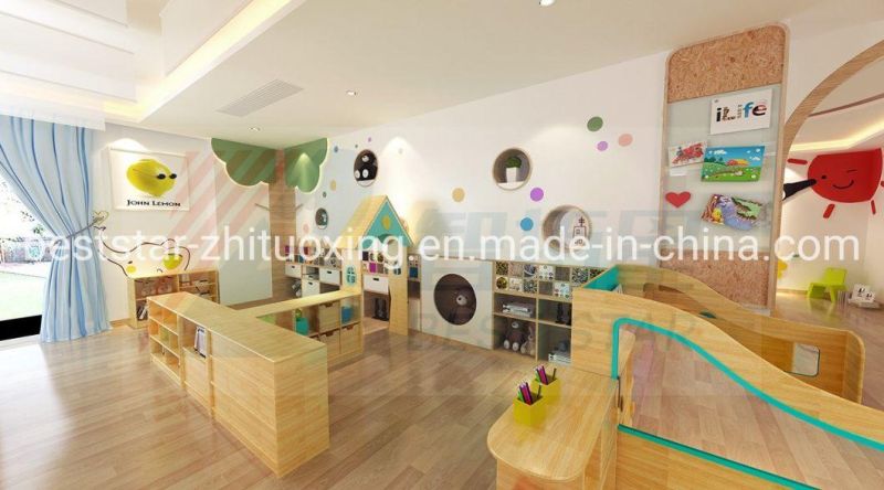 Children School Furniture, Preschool and Kindergarten Day Care Center Wood Schoolbag Cabinet, Kids Nursery Toy Storage Cabinet