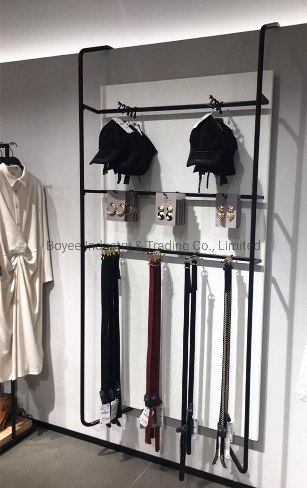 Guangdong Foshan Fashion Clothing Shops Display Stands Wood and Metal Steel Furniture