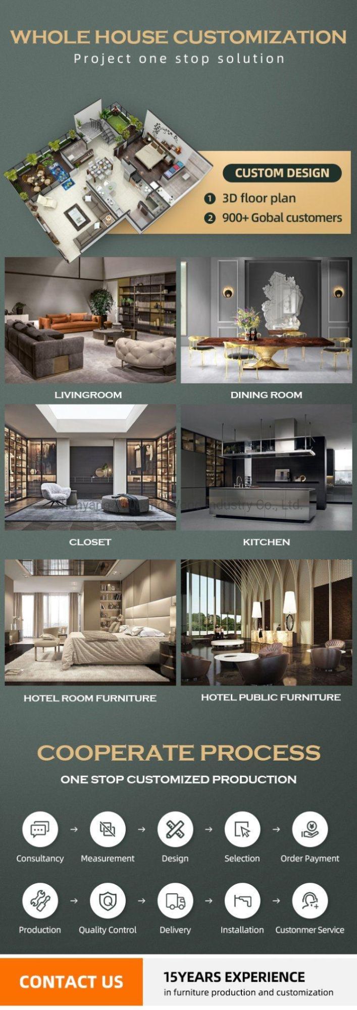 Wholesale Newest Luxury Bedroom Hotel Customized Size Furniture Set