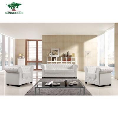 Modern Luxury Living Room Home Leisure Sofa Furniture Set in Bonded Leather 3+2+1