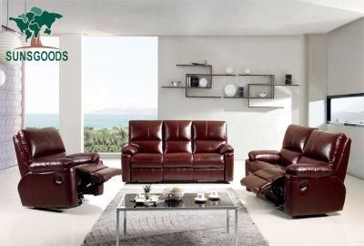 2021 Modern Style Living Room Furniture Couch Genuine Leather Recliner Sofa