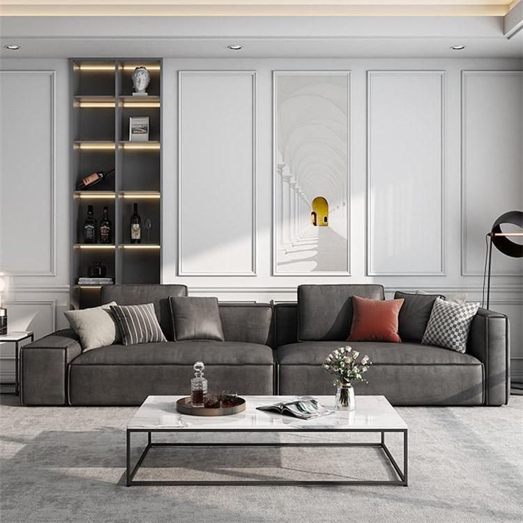 Modern Minimalist Furniture Living Room Wood Frame Fabric Sofa