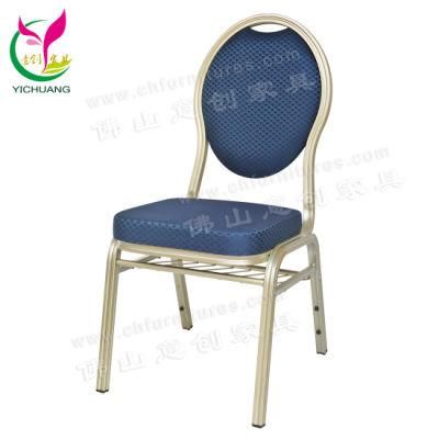 Yc-Zl10-05 Top Quality Cheap Stackable Aluminum Champagne Silver Hotel Banquet Chair for Sale