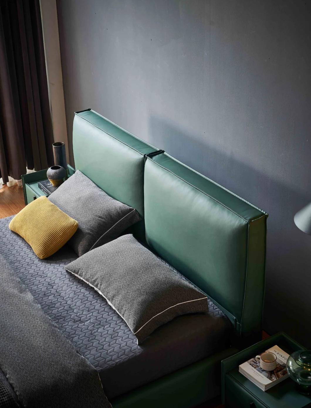 Gainsville Design Modern Bedroom Home Furniture Green Bed King Size Bed Gc2118