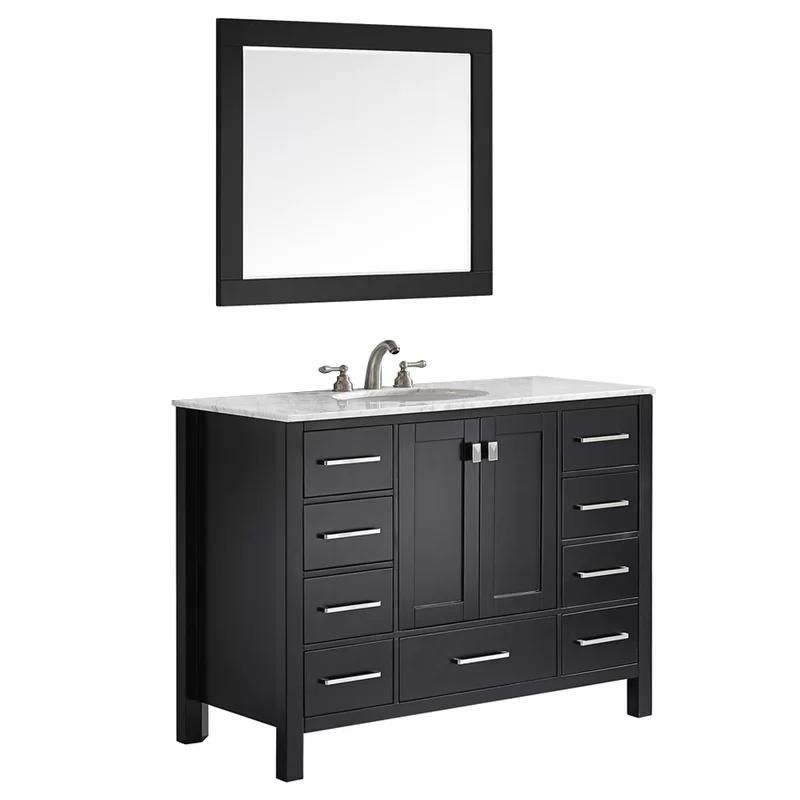 New Design Marble Top Bath Cabinet Vanity Combo