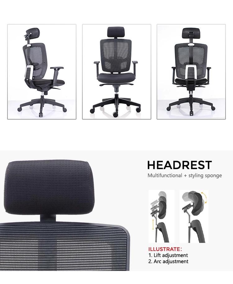 Modern Office Lift Swivel Mesh Fabric Computer Executive Recliner Chair