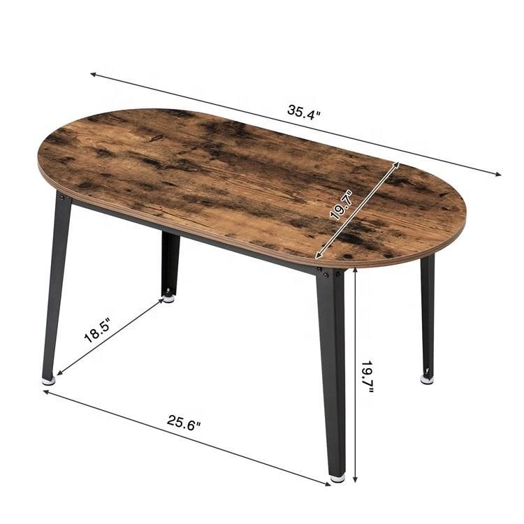 Hot Selling Living Room Modern Classical Ancient Simple Centre Antique Industrial Wood Tea Coffee Table with Metal Leg