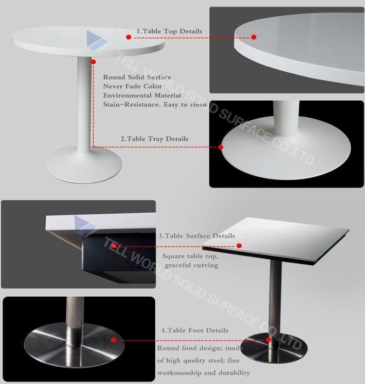 New Design Solid Surface Dining Table, High Quality Dining Table