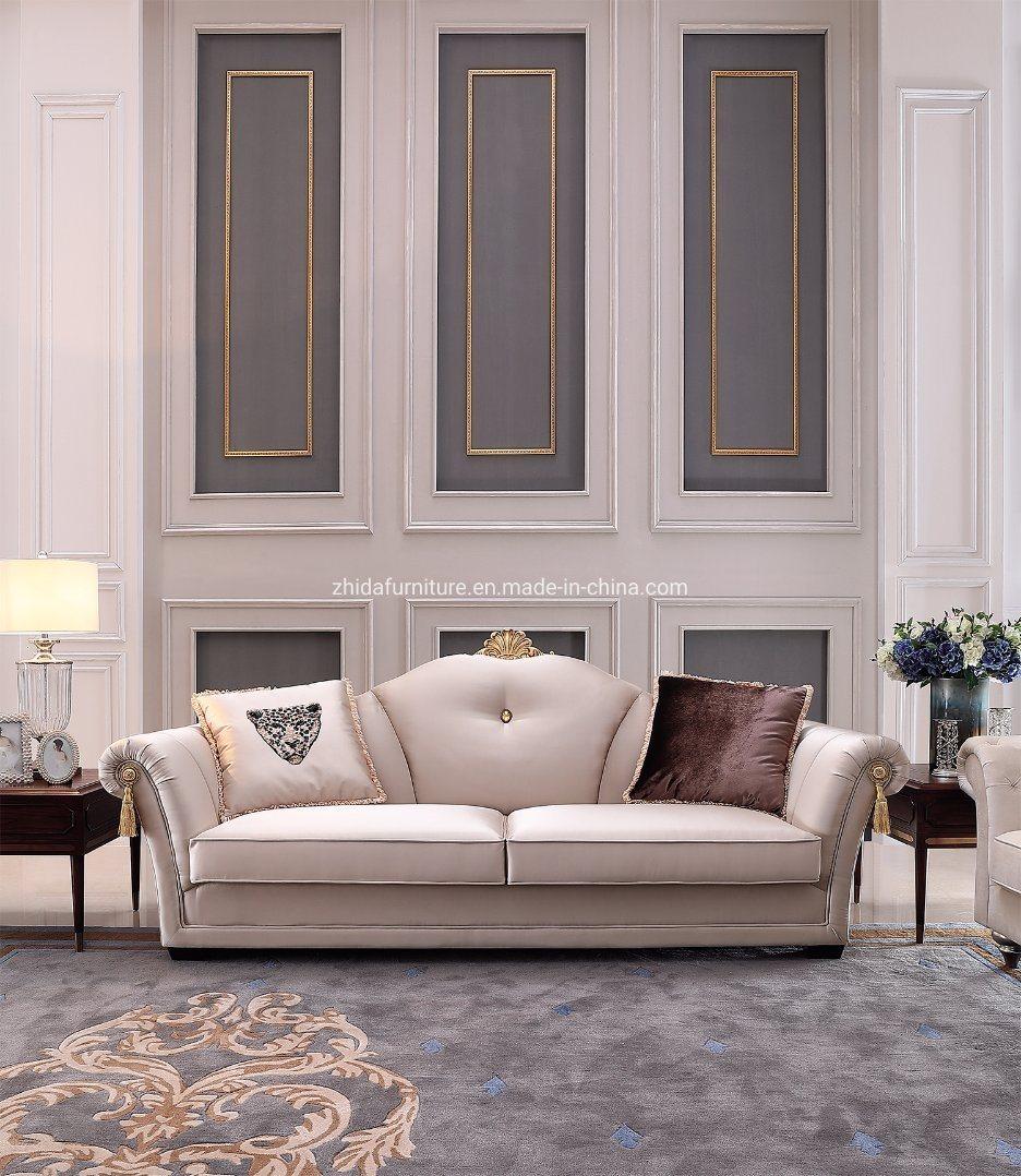 Antique Golden Frame Living Room Sofa Hotel Bedroom Sofa