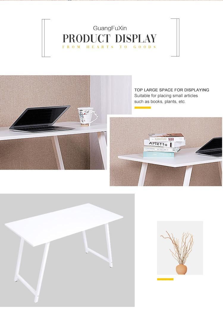 Metal Steel Home Single White Office Desk Wooden Computer Table Desk