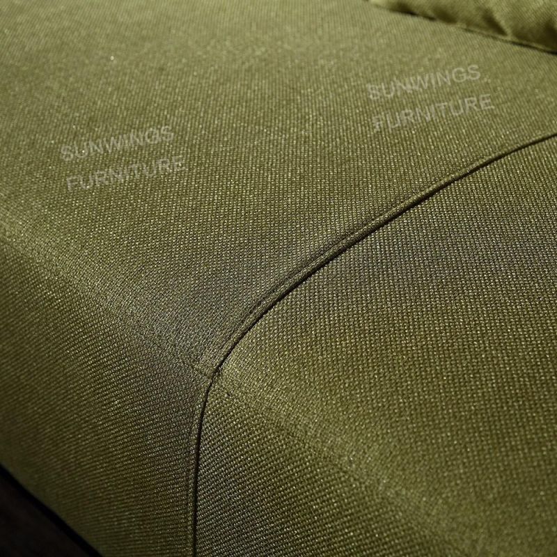 Nordic Wood Home Furniture 3-Seater Fabric Softly Sofa